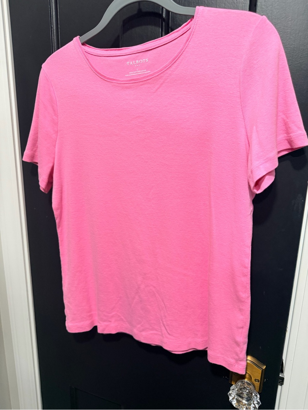 Talbots Bright Pink Short-Sleeve Crewneck Tee